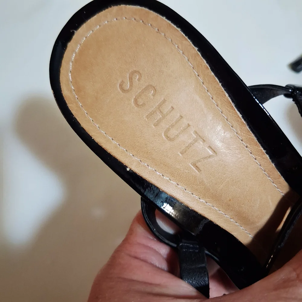 SCHUTZ Black Ilara Strappy Heels Size 9 B‎
